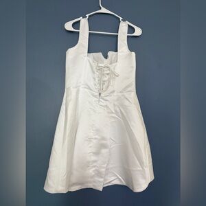 Square Neck Satin Dresses